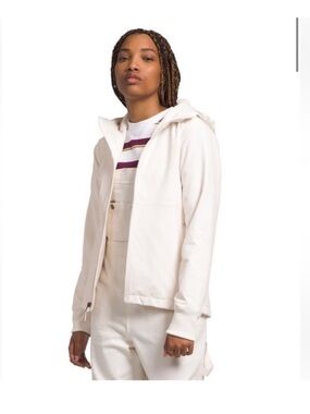 The North Face Shelbe Raschel Jacket with hoodie in Gardenia White size XL